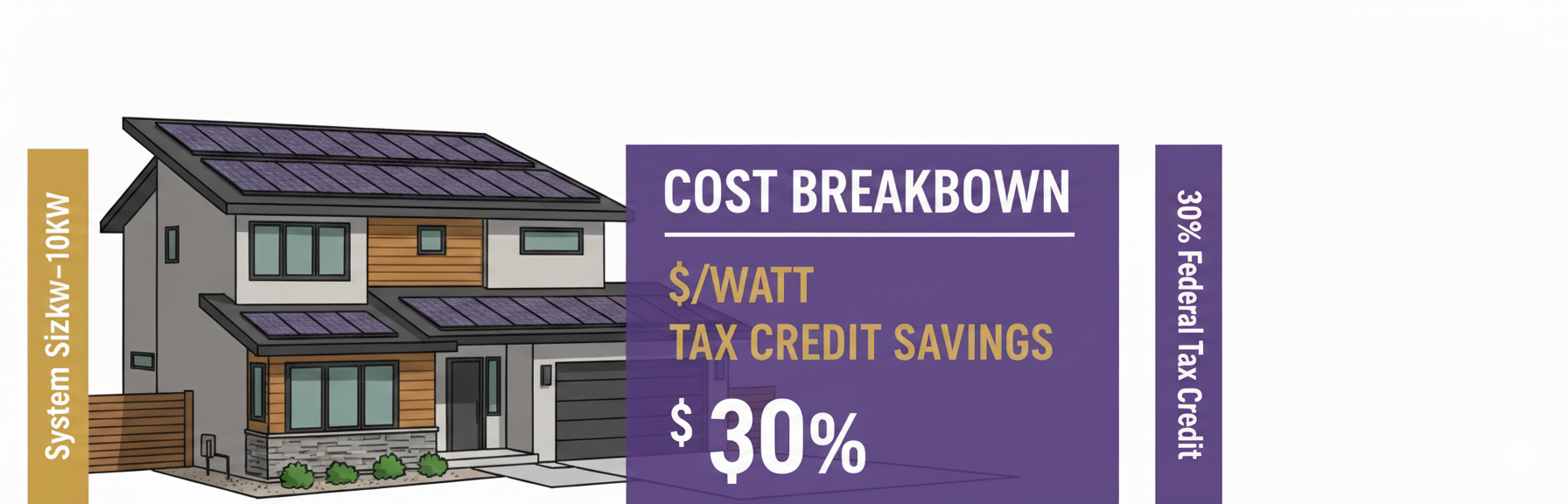 Denver solar panel cost breakdown graphic 2025.